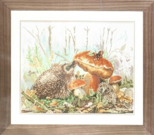 Lanarte 34823 Hedgehog and Mushrooms