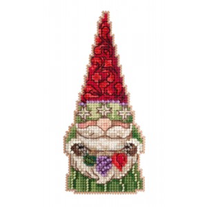 Mill Hill JS202215 Gnome With Ornaments (Гном с елочными украшениями)